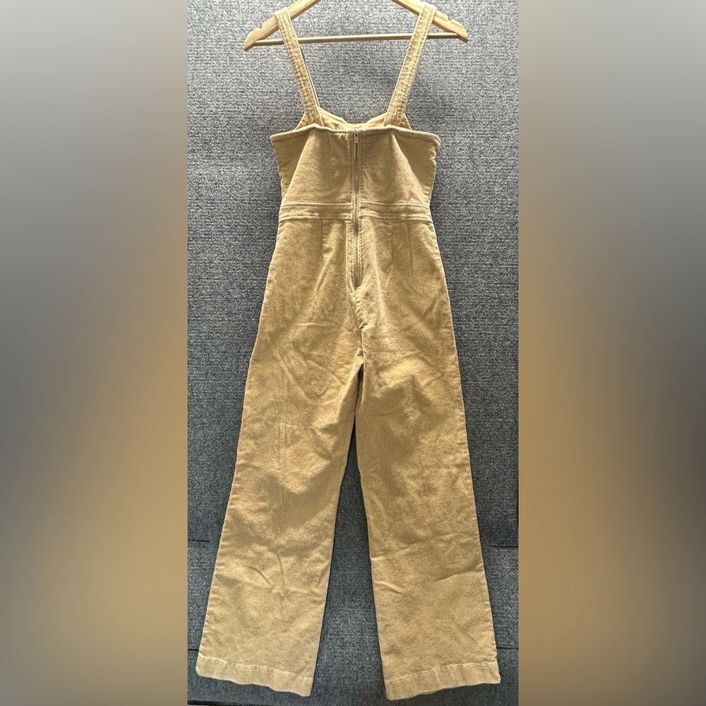 Forever 21 Y2K Juniors Corduroy Fitted Size Medium Tan Jumpsuit/Overalls - Picture 2 of 10